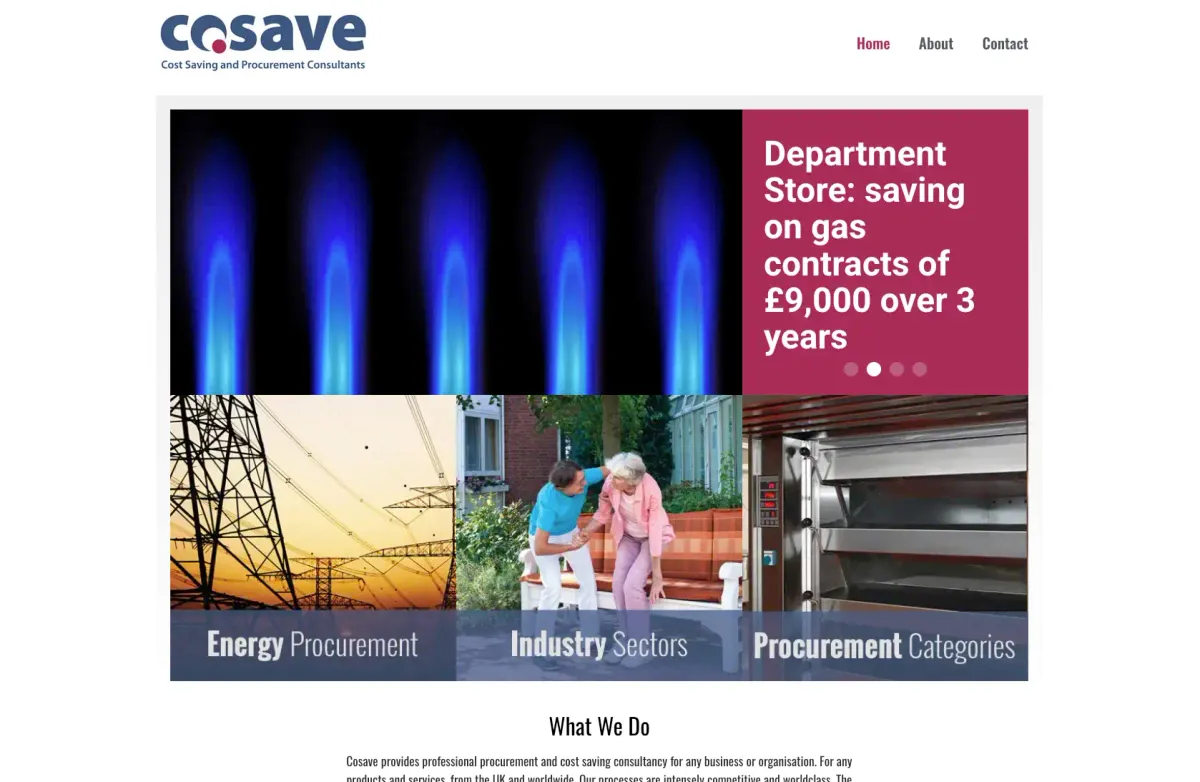 COSAVE UK website on desktop and mobile